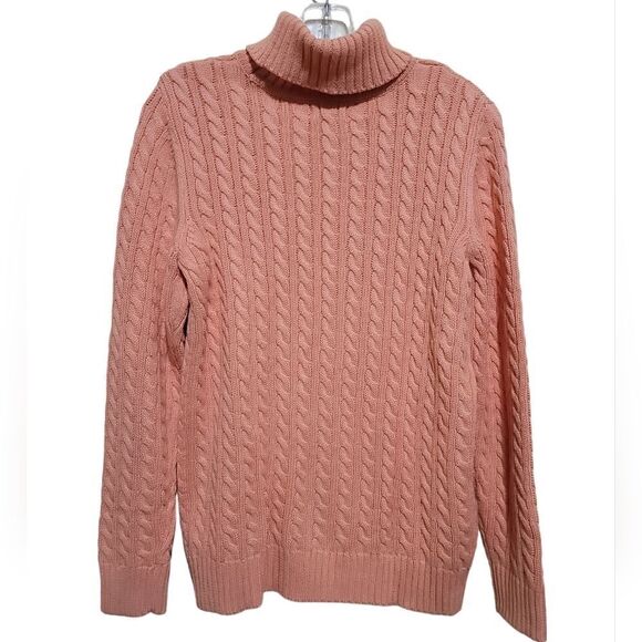 Croft and Barrow Orange Turtleneck LongSleeve Sweater Sz Medium - Picture 2 of 7